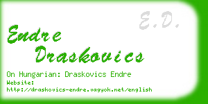 endre draskovics business card